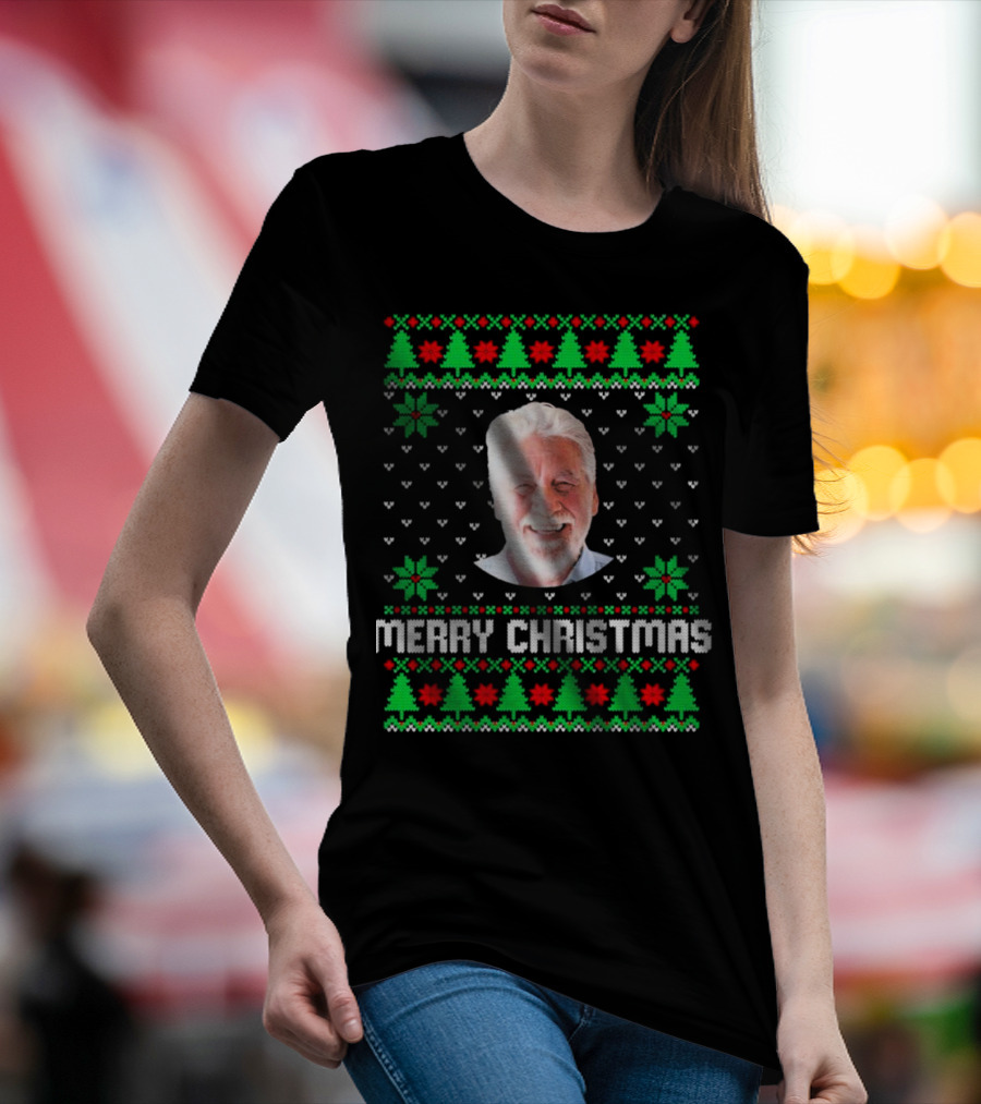 Merry Christmas Personalized Family Photo Face T-Shirt