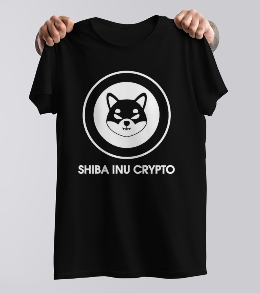 Shiba Inu Crypto Dog Meme Coin Logo Circle Emblem T-Shirt
