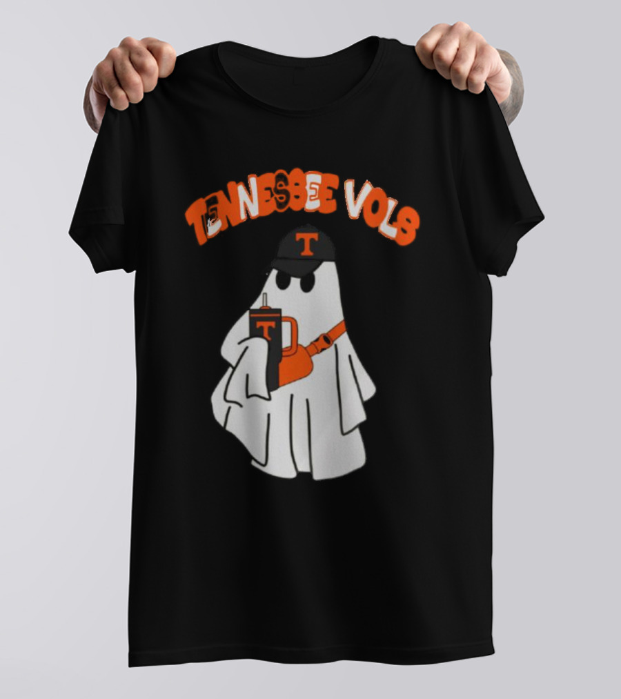 TENNESSEE VOLS GHOST WITH HAT AND DRINK T-Shirt