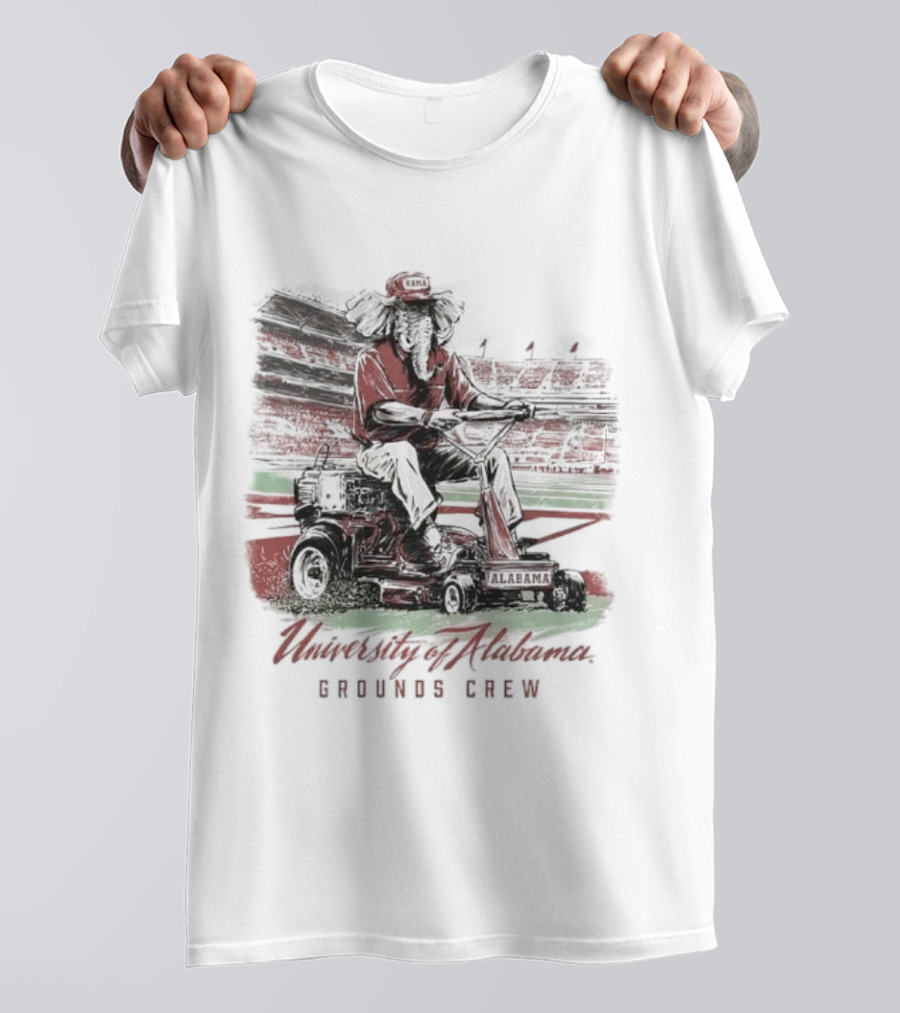 University Of Alabama Grounds Crew Elephant Stadium Mowing T-Shirt