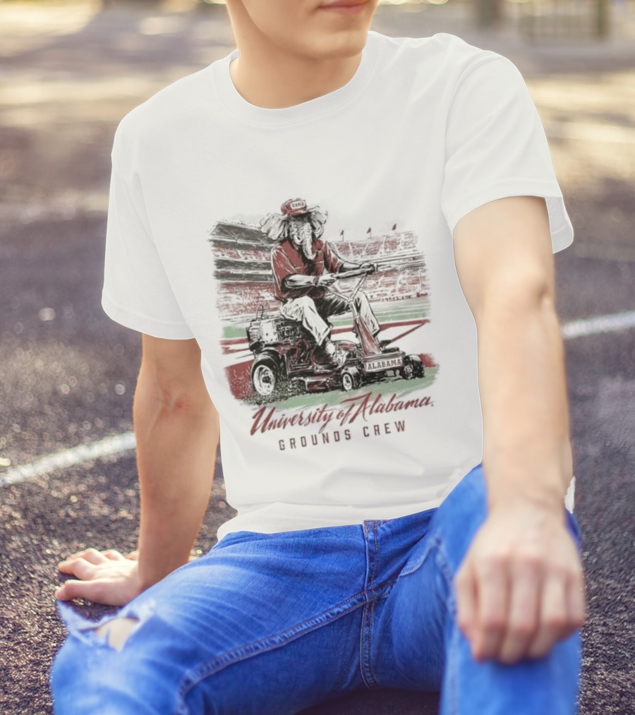 University Of Alabama Grounds Crew Elephant Stadium Mowing T-Shirt