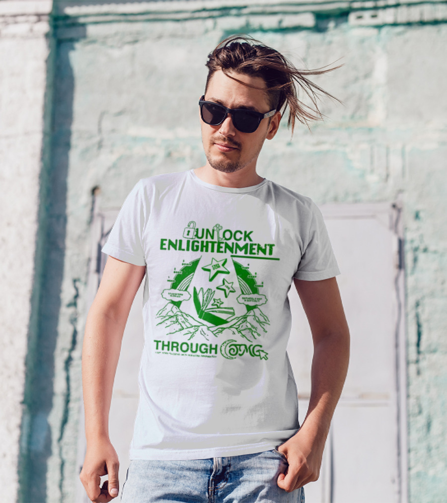 UNLOCK ENLIGHTENMENT THROUGH COSMIC READING LEVEL UP T-Shirt