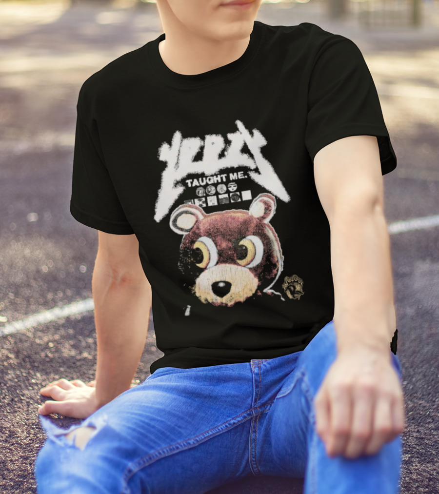Yeezy Taught Me Graduation Bear Mascot Vintage T-Shirt