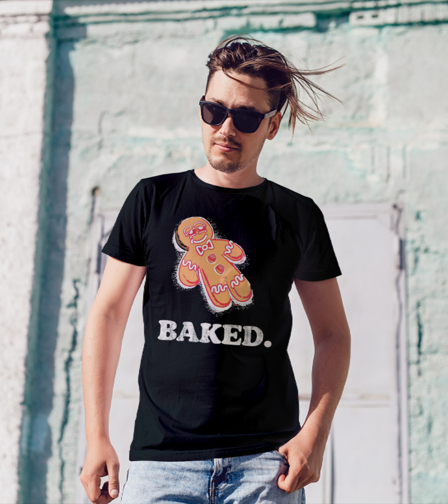 Baked Gingerbread Christmas Cookie Humor T-Shirt