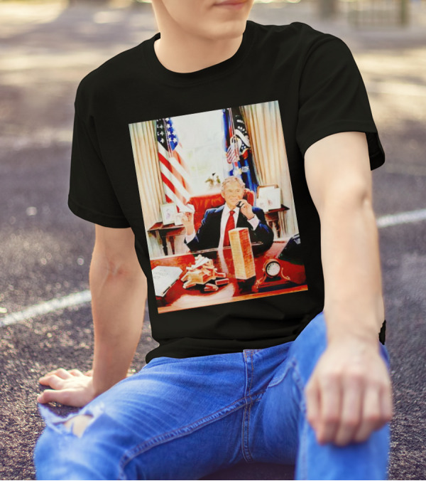 Bush 911 Presidential Desk Scene With Playing Cards And Towers T-Shirt