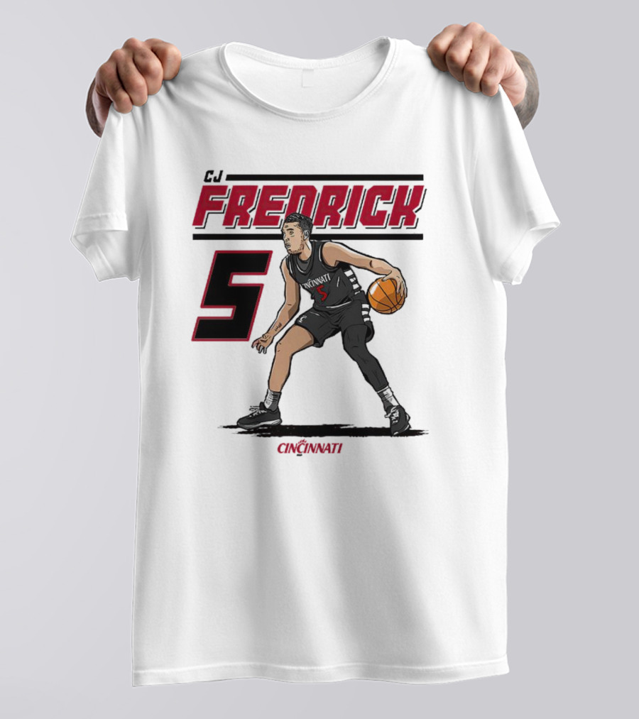 CJ Fredrick Cincinnati Basketball Number 5_ACTION T-Shirt