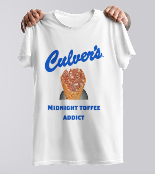 Culver’s Midnight Toffee Addict Ice Cream Cone Fan Favorite T-Shirt