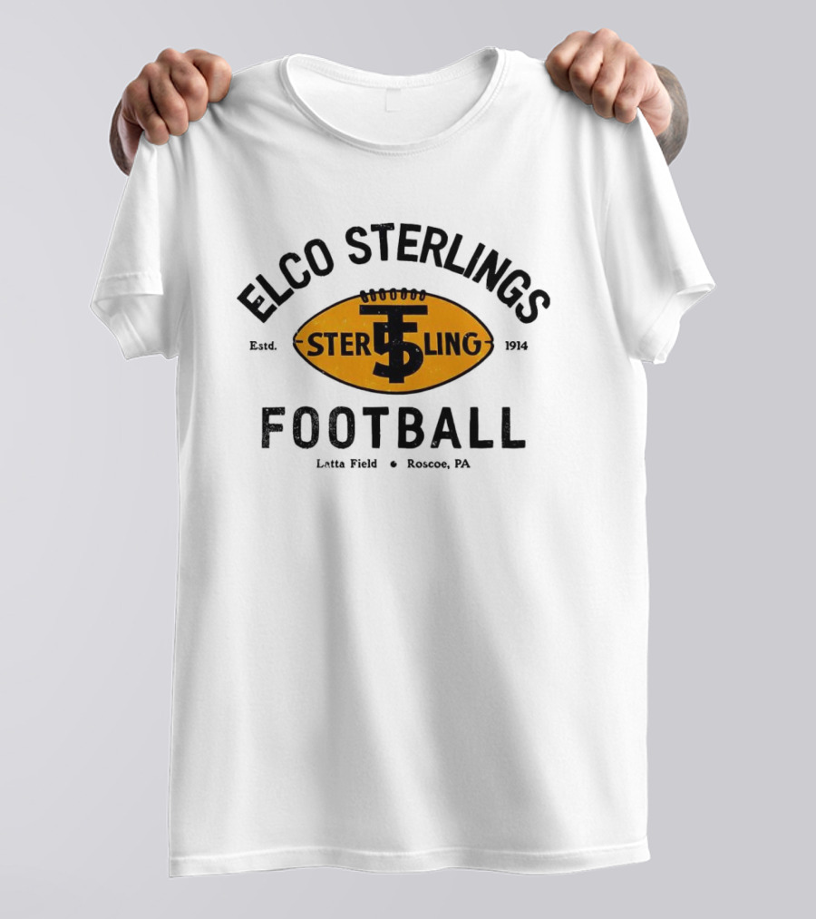 Elco Sterlings Football Latta Field Roscoe PA Est 1914 T-Shirt