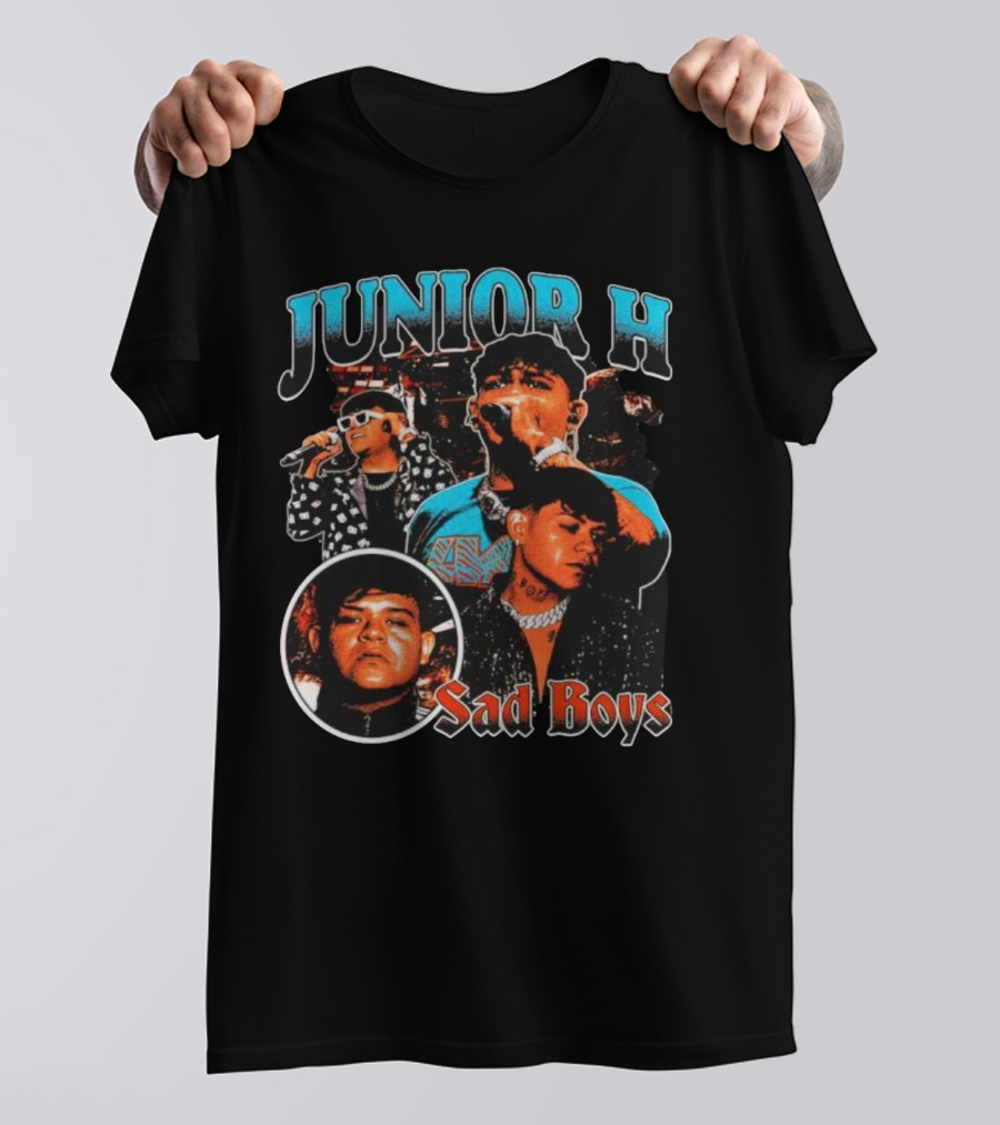 Junior H Sad Boys Vintage Concert Collage T-Shirt