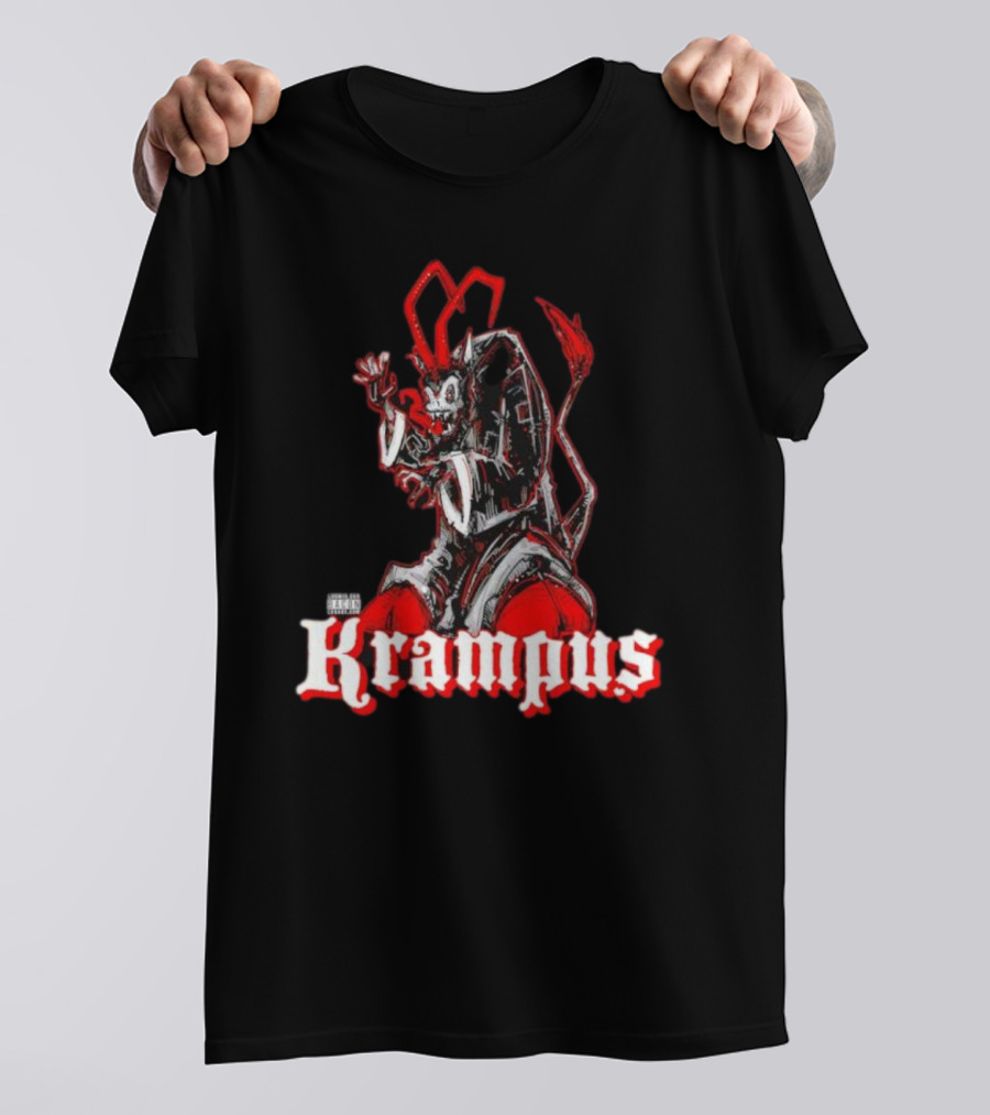 Krampus IV Explicit Content Warning Parental Advisory T-Shirt
