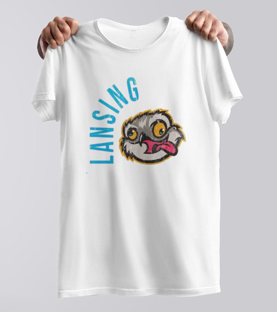Lansing Baseball Club Owl Mascot T-Shirt