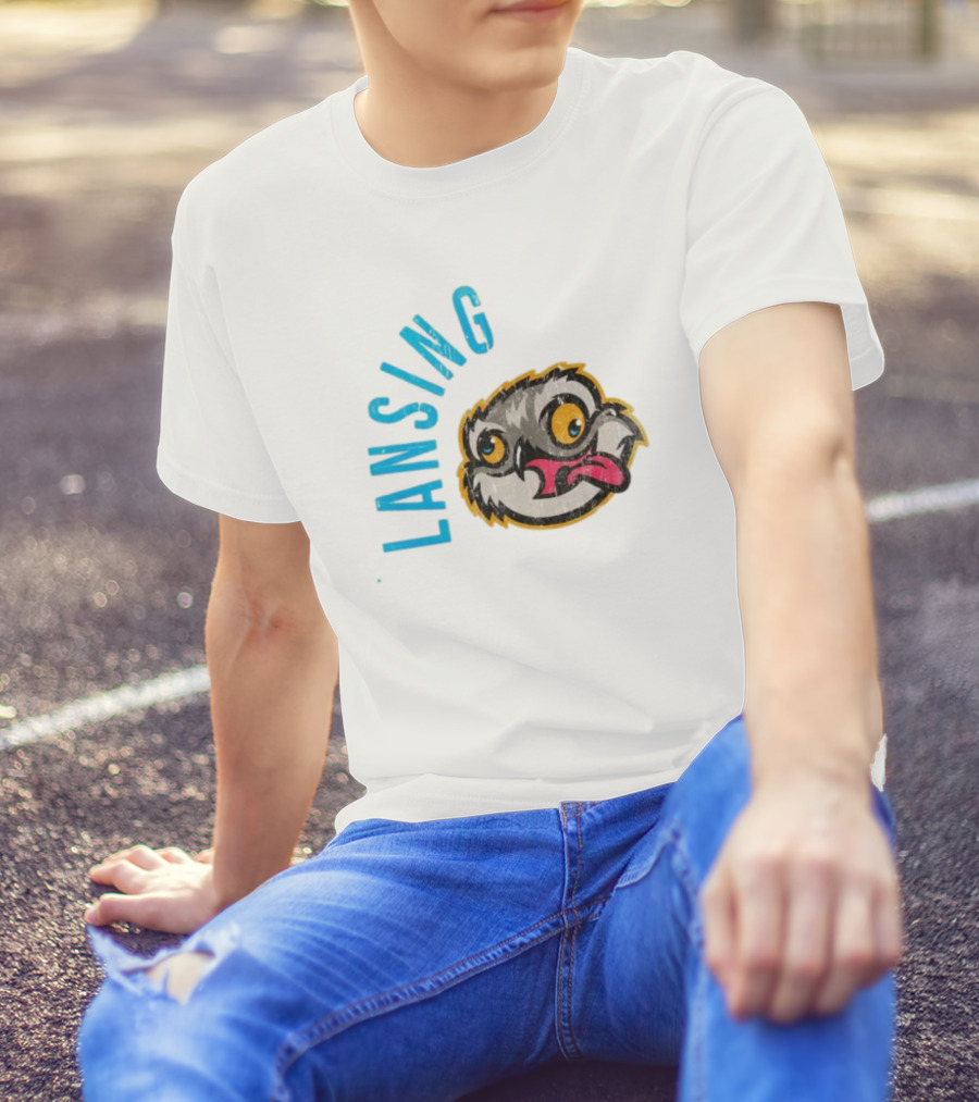 Lansing Baseball Club Owl Mascot T-Shirt
