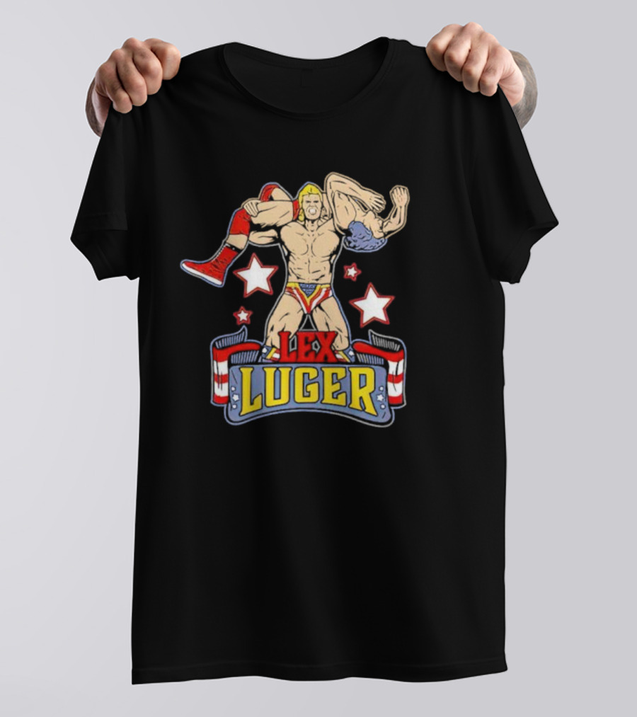 Lex Luger Wrestling Icon Stars And Stripes Torture Rack T-Shirt