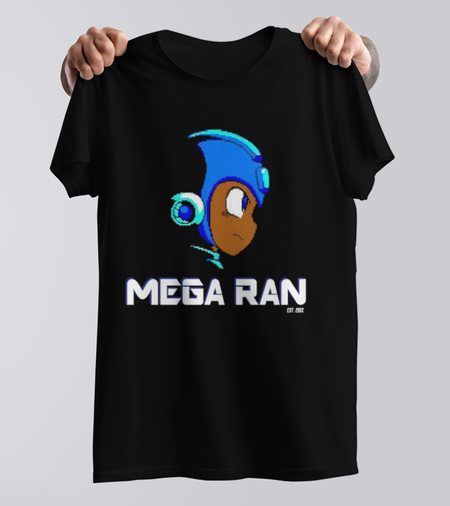 Mega Ran 8-bit EST. 2007 Retro Gaming Character T-Shirt