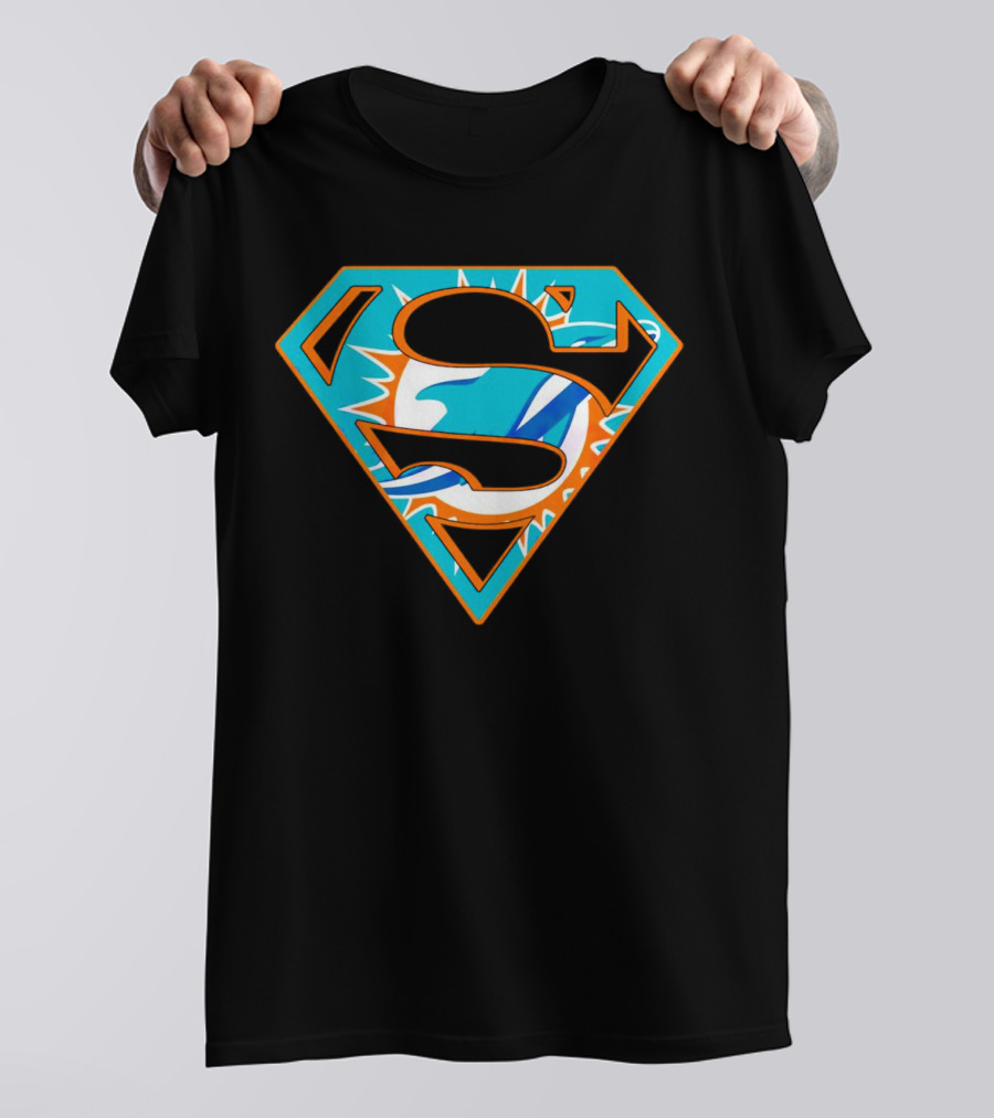 Miami Dolphins Superman Shield Emblem T-Shirt