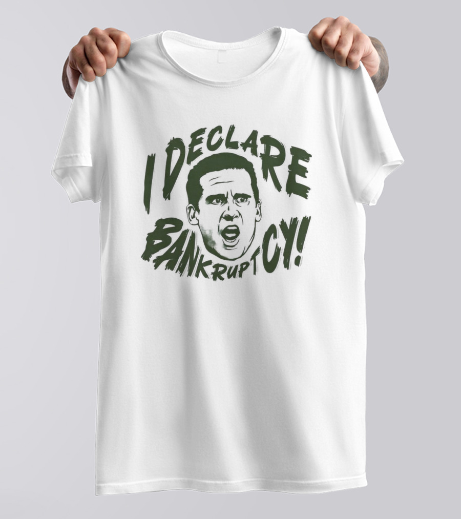Michael Scott The Office I Declare Bankruptcy Face T-Shirt