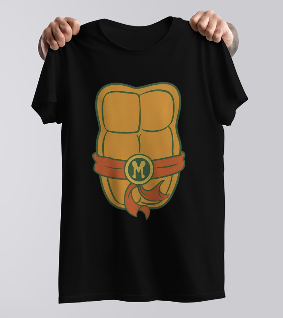 Michelangelo Turtle Shell Chest Ninja Belt M T-Shirt