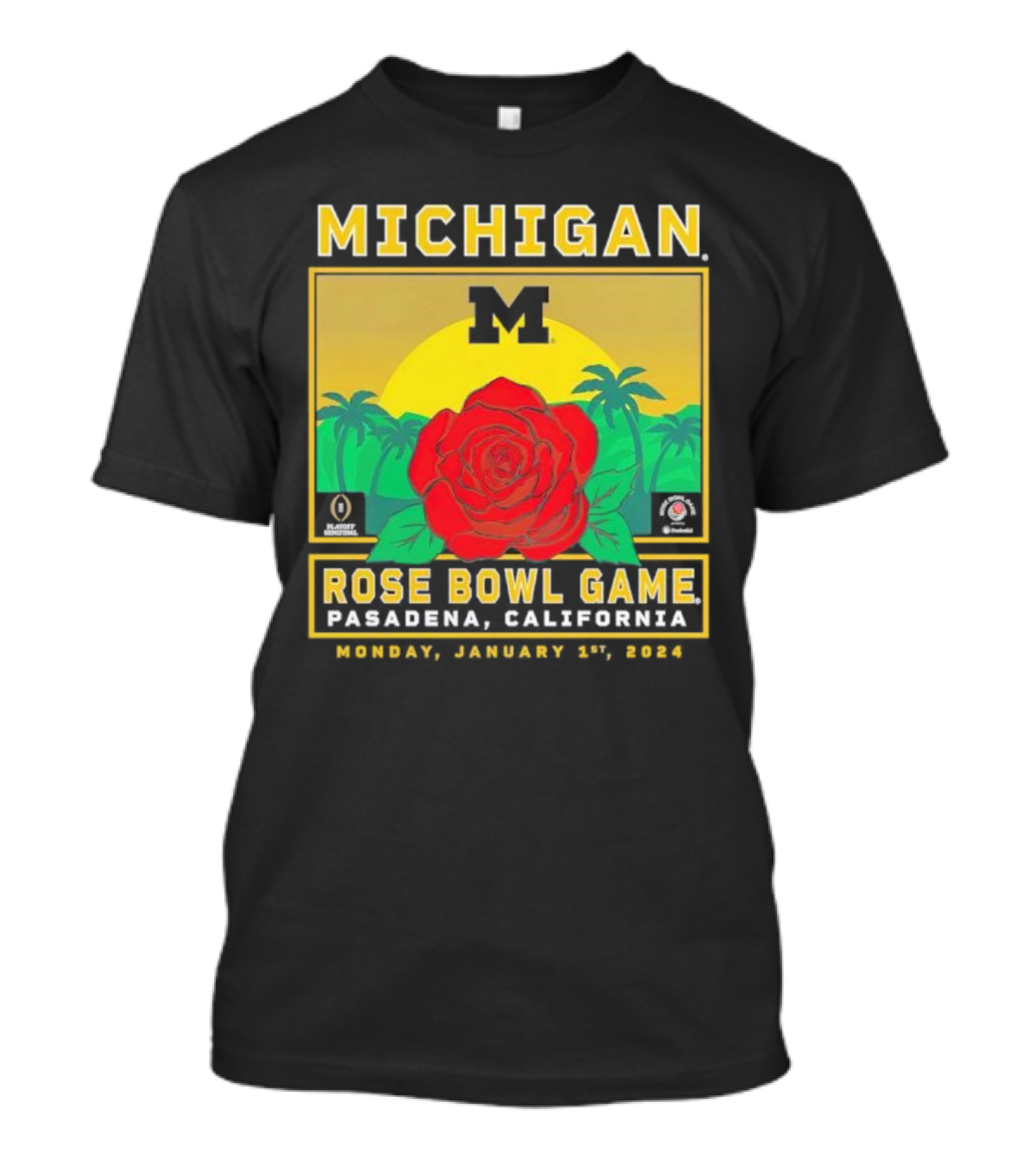 Michigan Rose Bowl Game Pasadena California January 1st T-Shirt