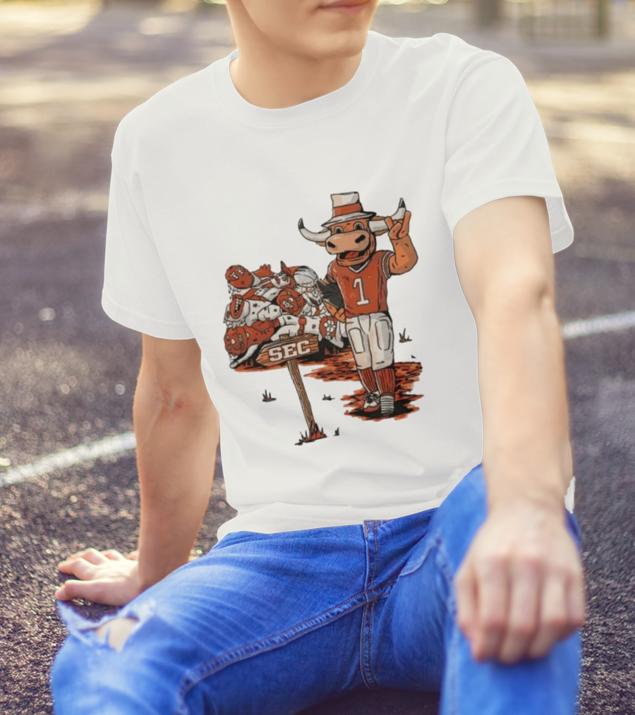 Texas Longhorns Mascot Celebrating SEC Victory T-Shirt