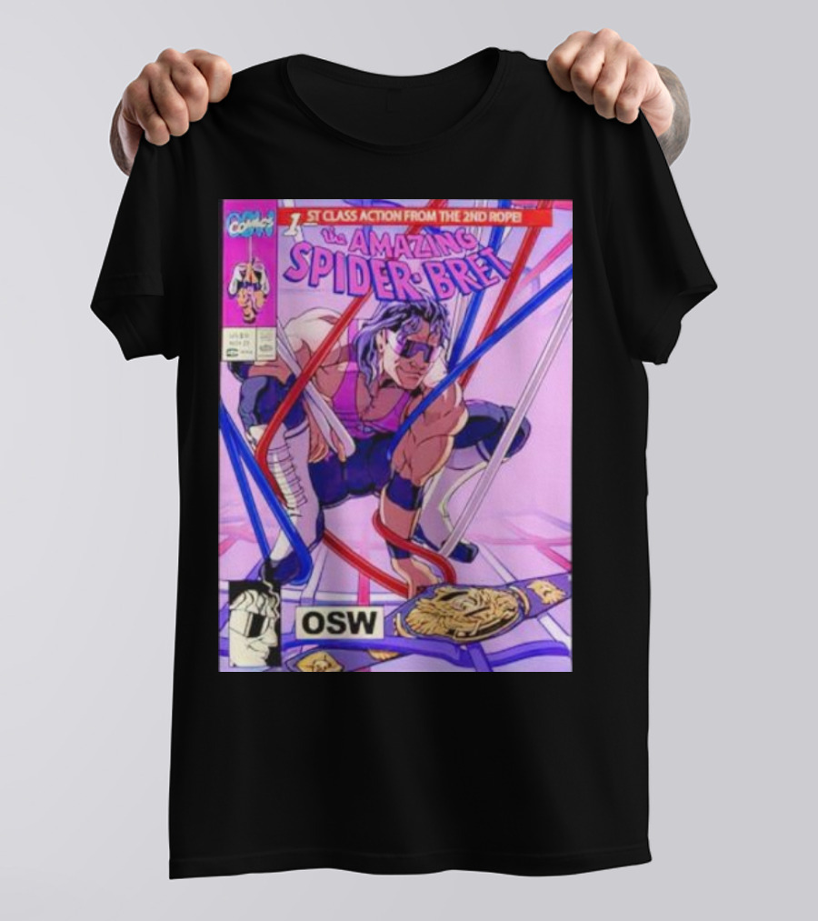 OSW The Amazing Spider-Bret First Class Action From The 2nd Rope Comic Cover T-Shirt