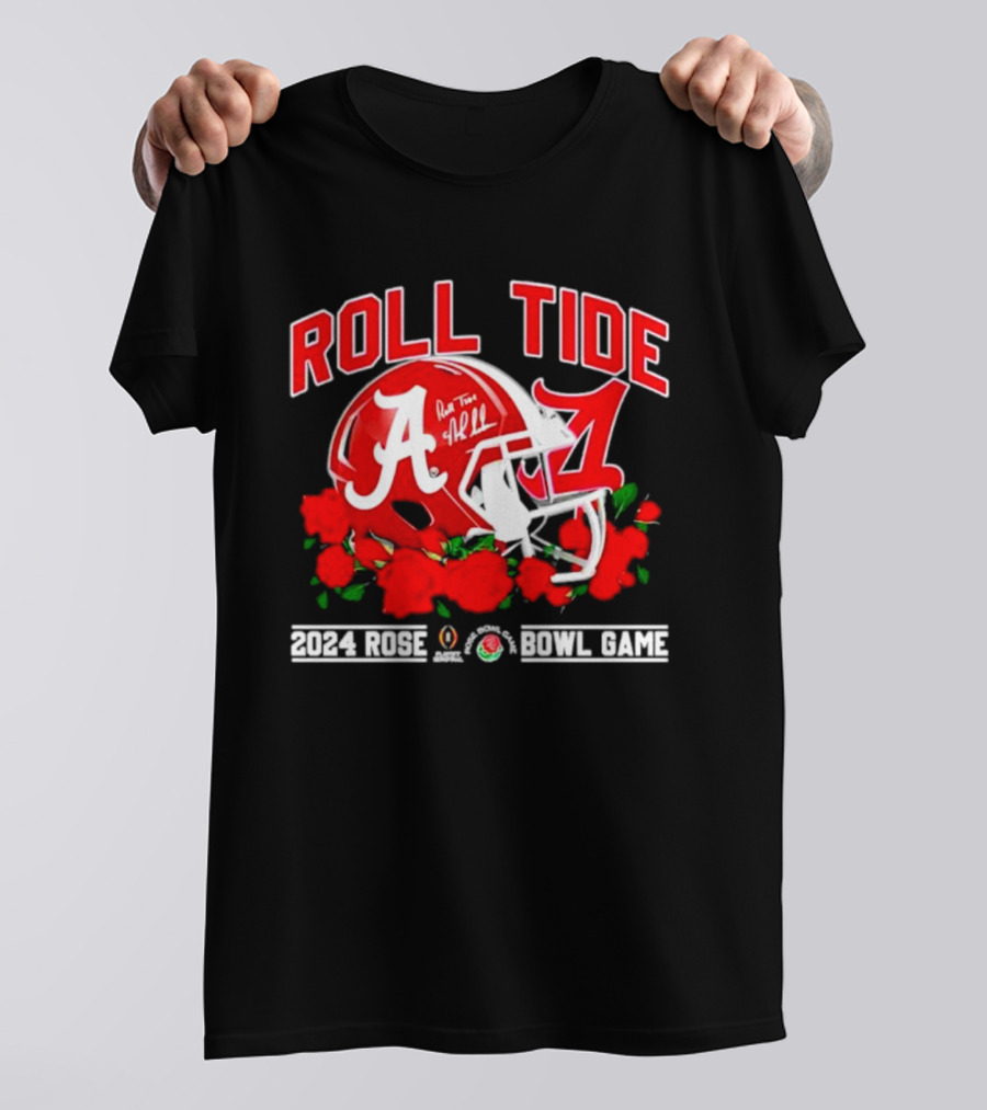 Roll Tide Alabama Crimson Tide Helmet 2024 Rose Bowl Game T-Shirt