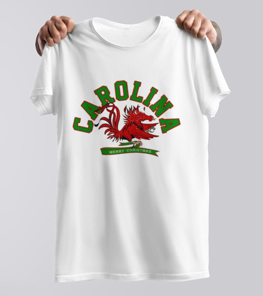 Carolina Gamecock Merry Christmas Rooster T-Shirt