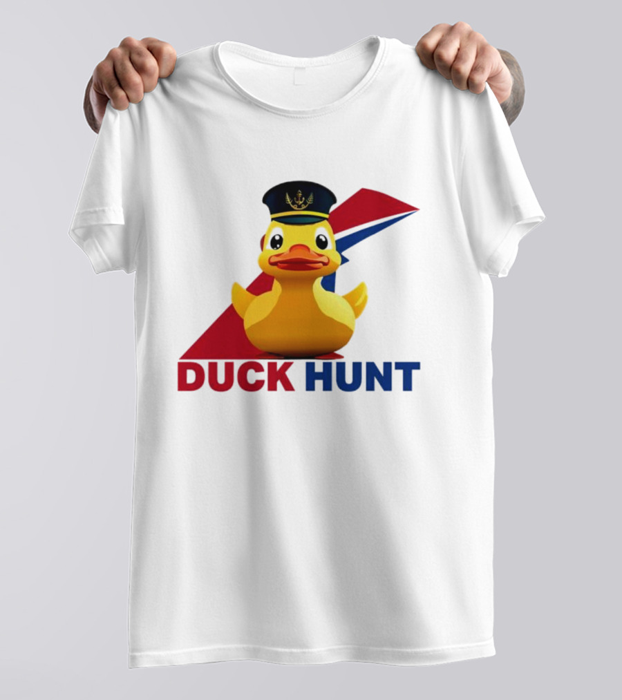 Cruising Duck Hunt Captain Rubber Duck Navy T-Shirt