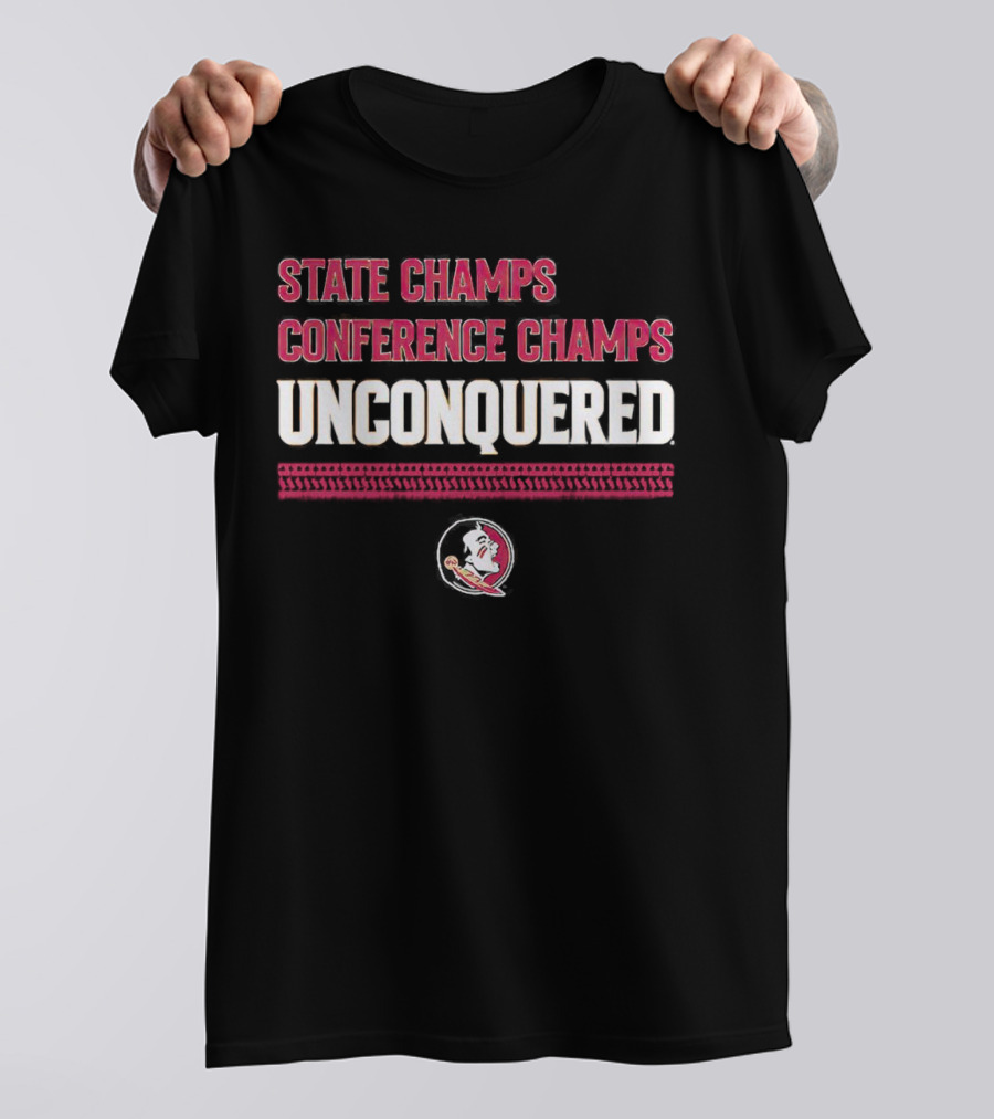 FSU State Champs Conference Champs Unconquered Football T-Shirt