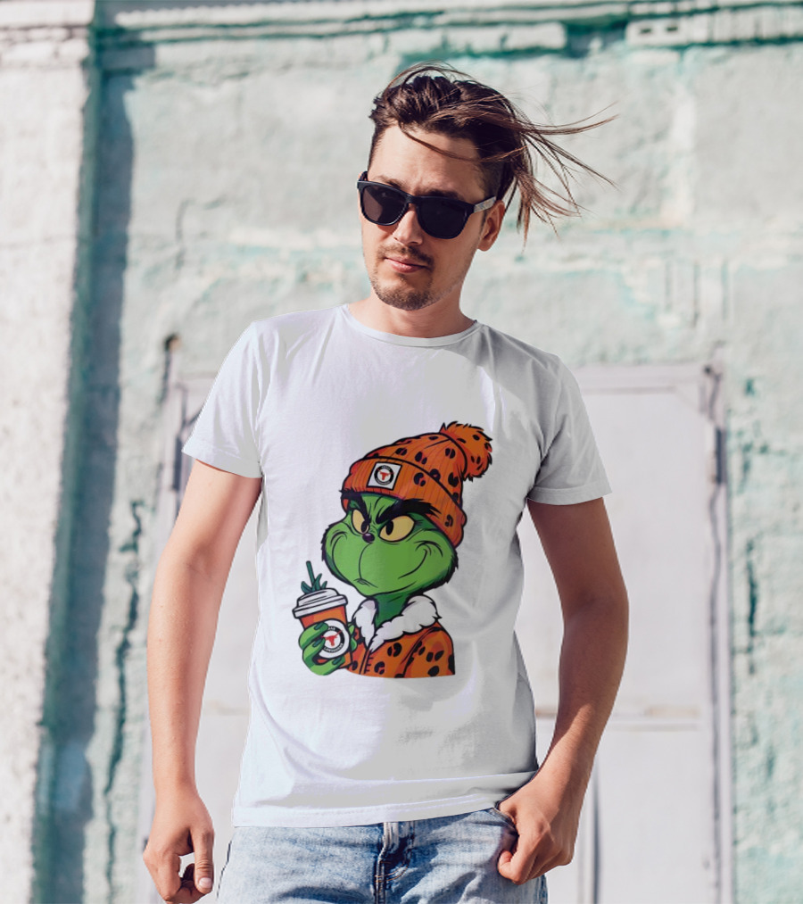 Grinch Boujee Texas Longhorns Cozy Coffee Lover T-Shirt