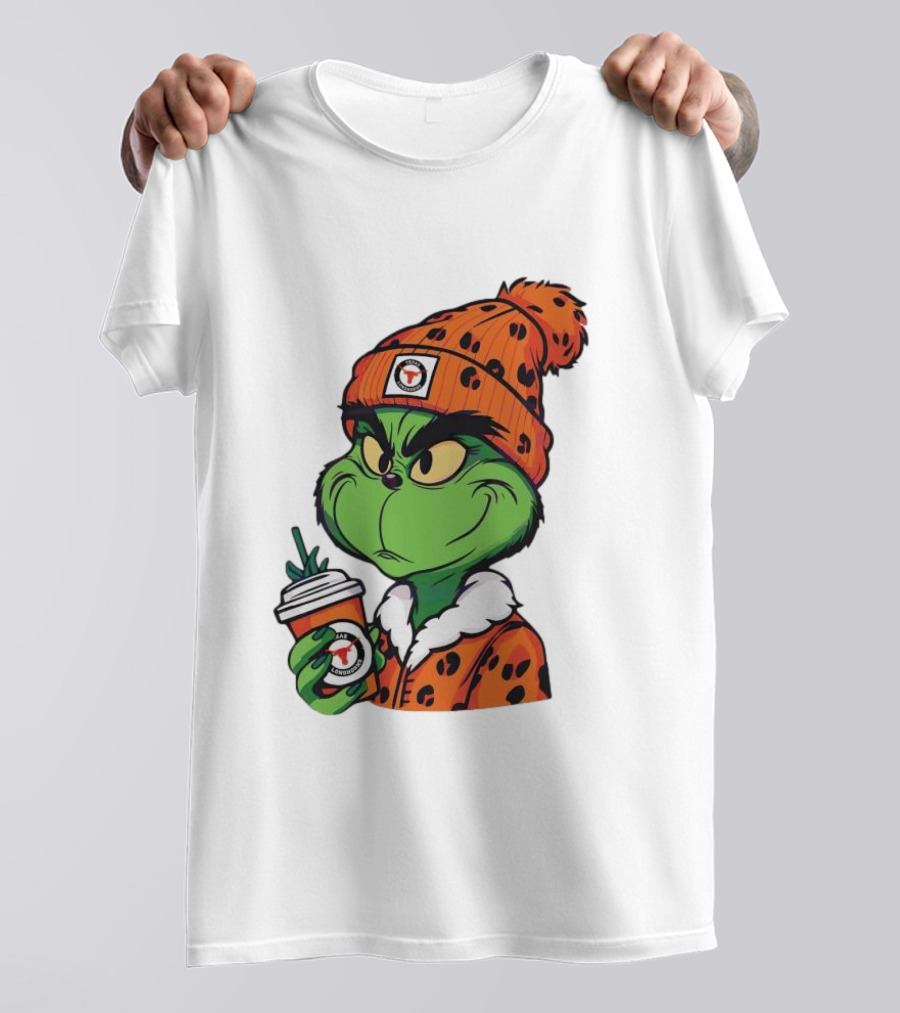 Grinch Boujee Texas Longhorns Cozy Coffee Lover T-Shirt