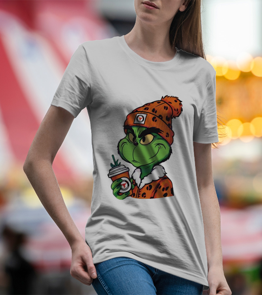 Grinch Boujee Texas Longhorns Cozy Coffee Lover T-Shirt