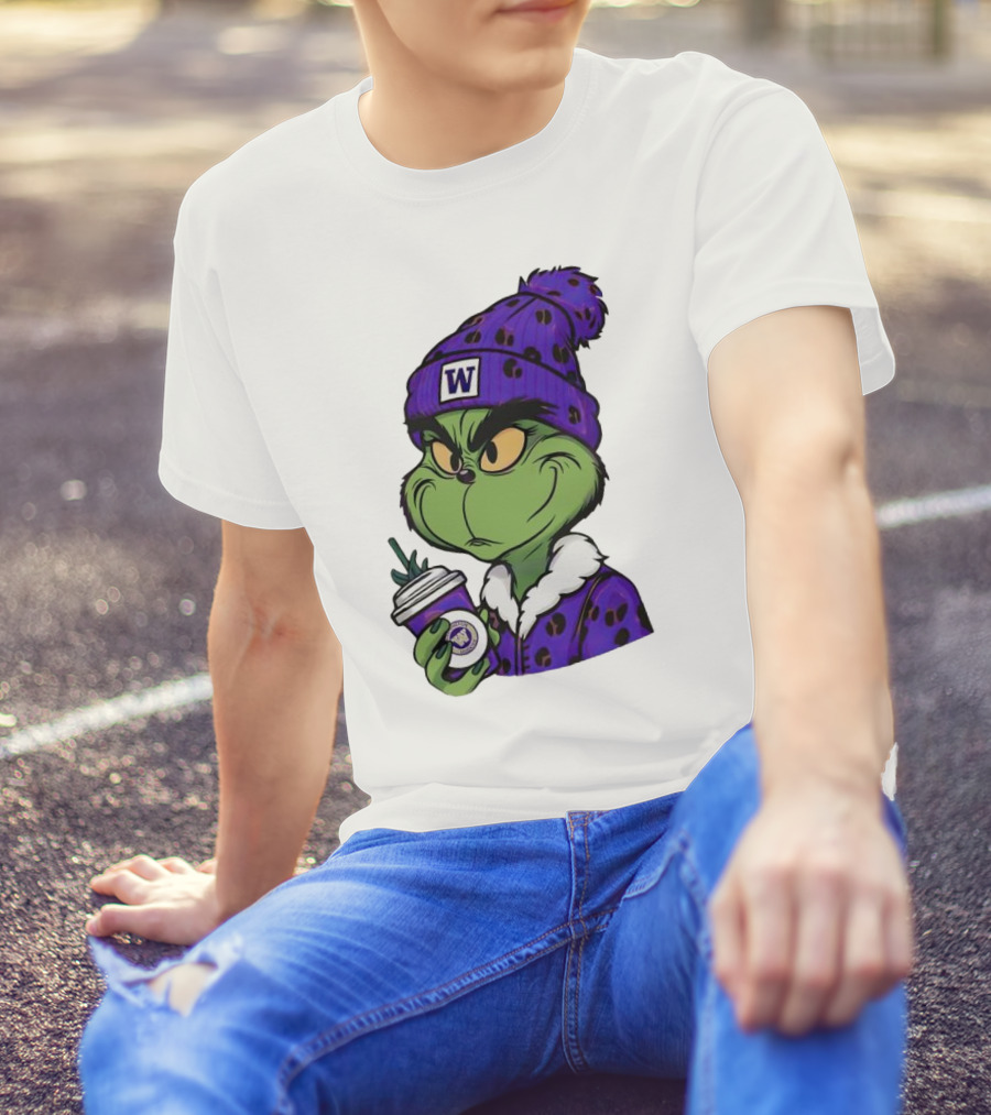 Grinch Boujee W Washington Huskies Coffee T-Shirt