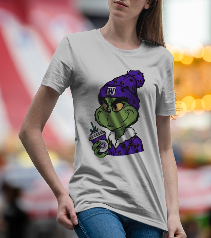 Grinch Boujee W Washington Huskies Coffee T-Shirt