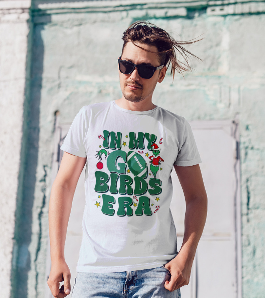 Grinch Go Birds Era Philadelphia Eagles Christmas T-Shirt