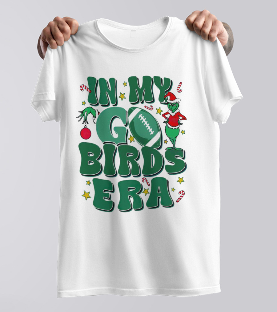 Grinch Go Birds Era Philadelphia Eagles Christmas T-Shirt