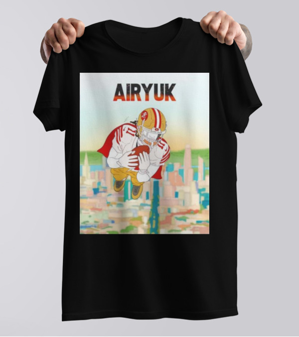 Rita Oak Airyuk San Francisco Football Player Skyline Catching Ball T-Shirt
