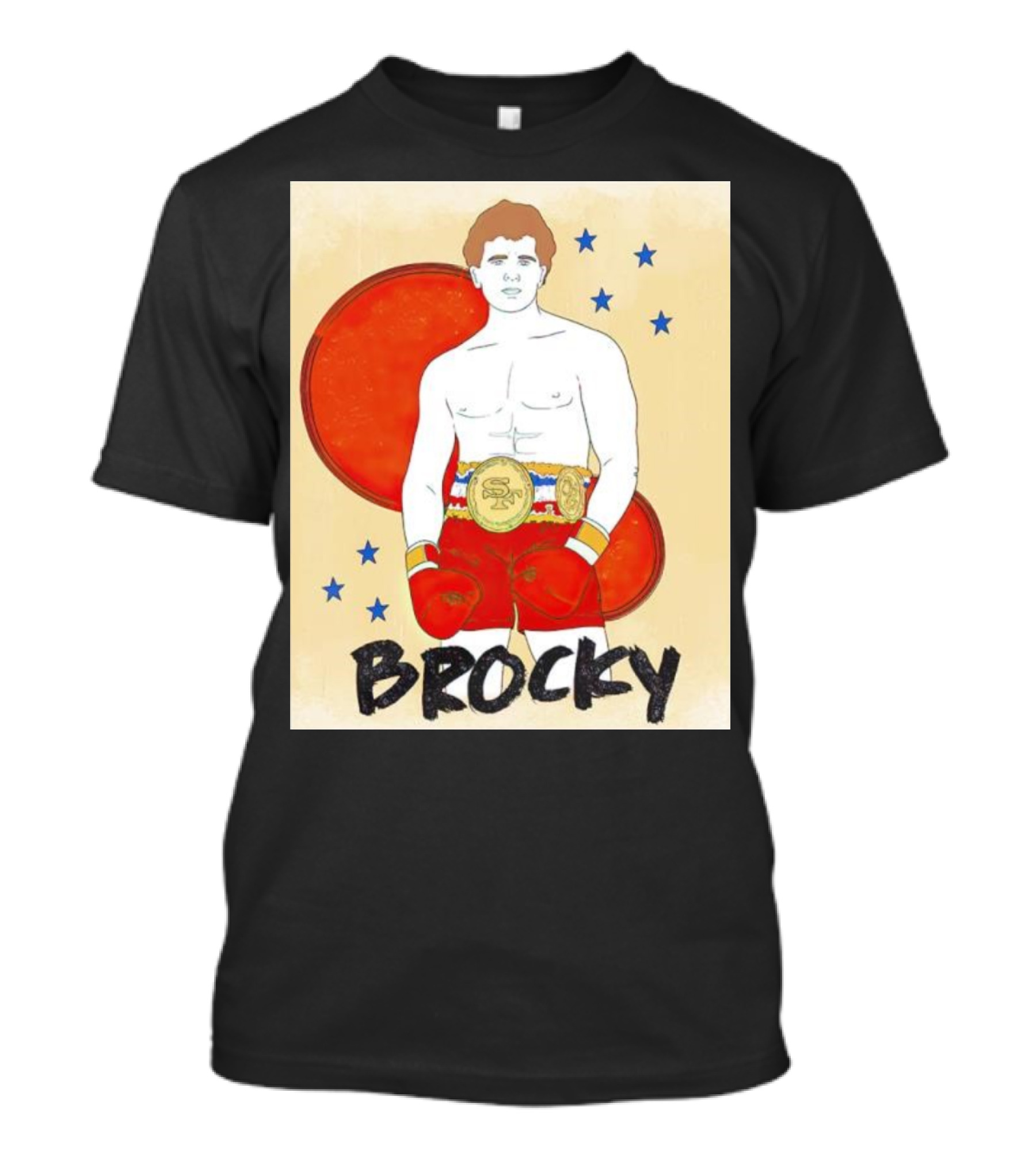 Brocky Boxing Champion Illustration By Rita Oak T-Shirt