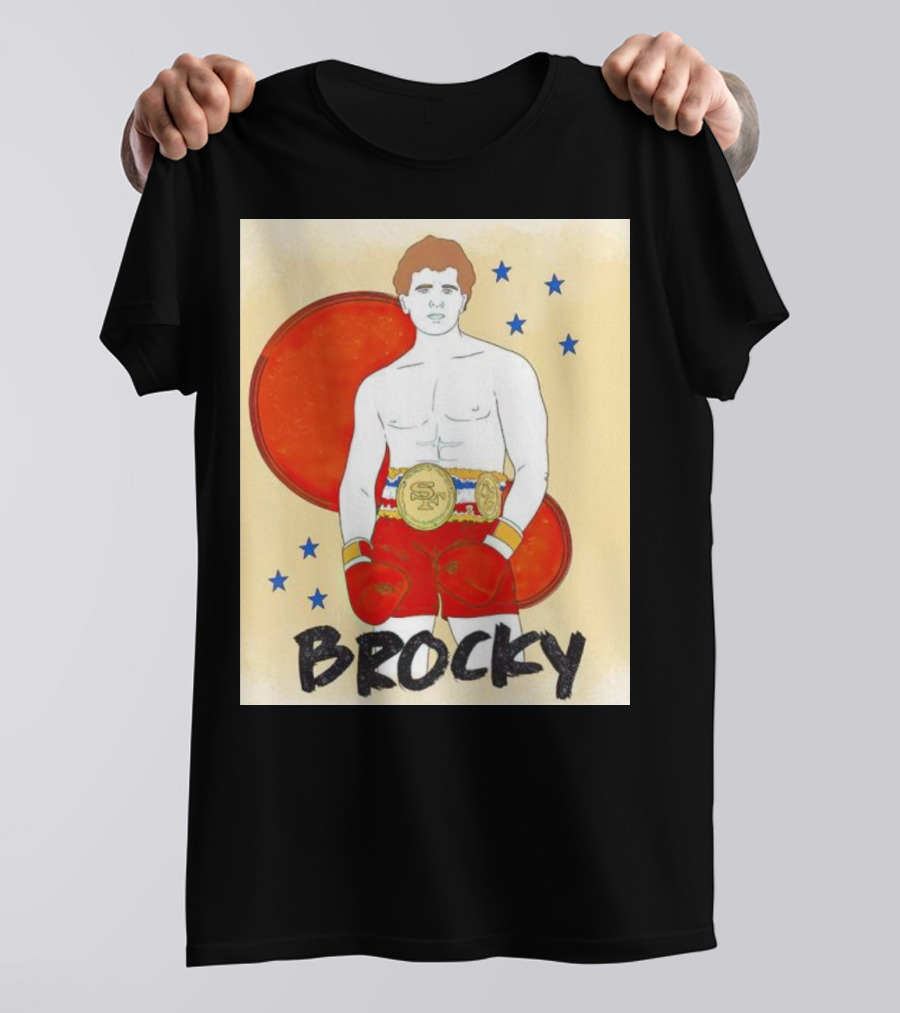 Brocky Boxing Champion Illustration By Rita Oak T-Shirt