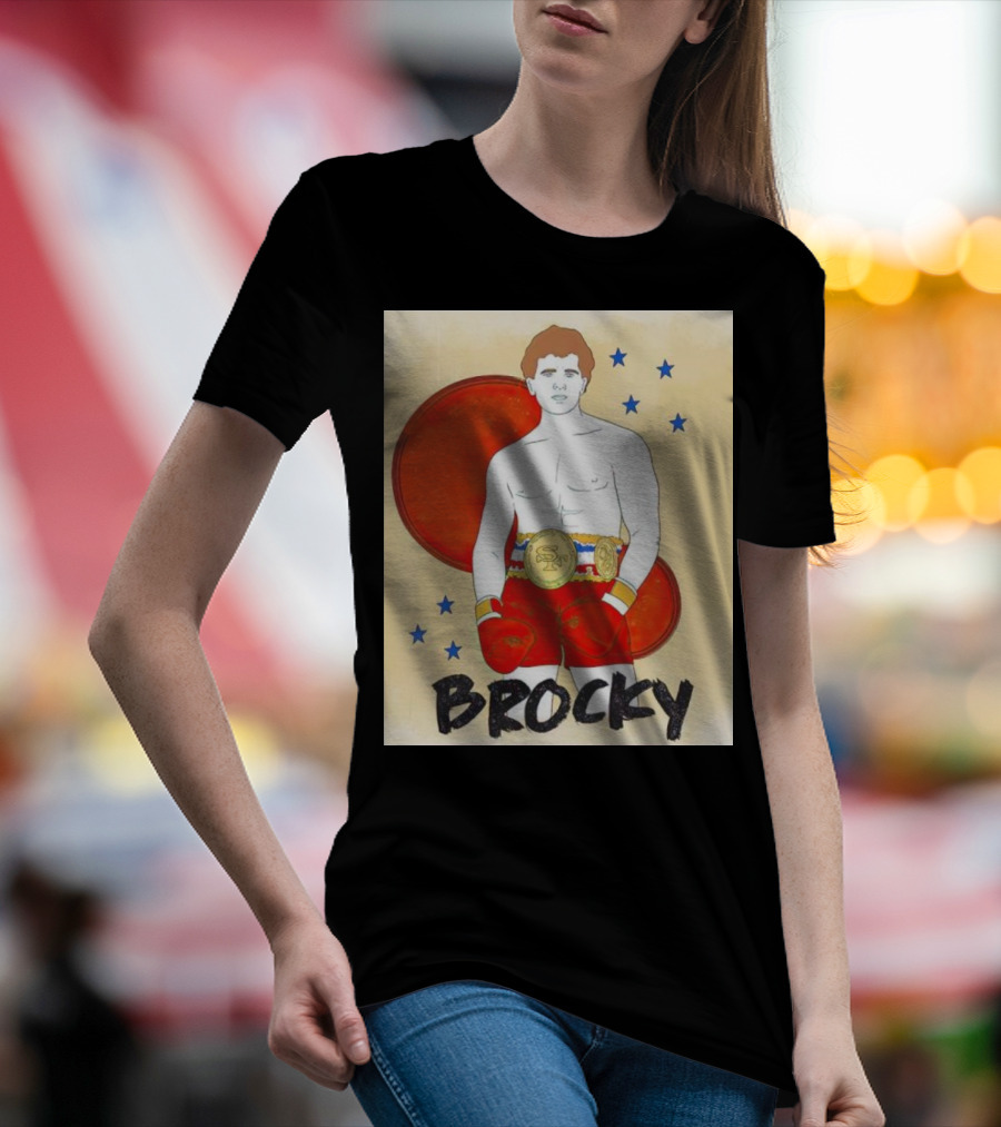 Brocky Boxing Champion Illustration By Rita Oak T-Shirt