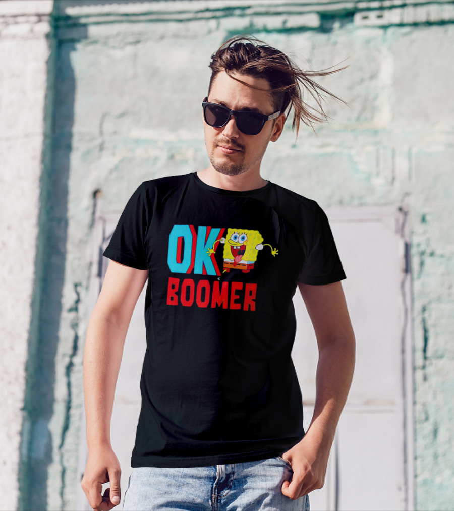 Spongebob Squarepants OK Boomer Meme Fun T-Shirt