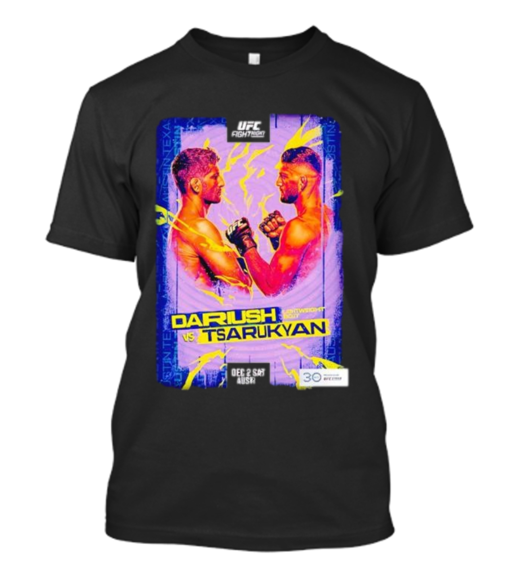 UFC Fight Night Austin Dariush Vs Tsarukyan December 2 30 Spectrum T-Shirt