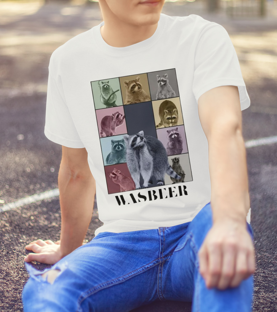 Wasbeer Raccoon Collage The Eras Tour T-Shirt