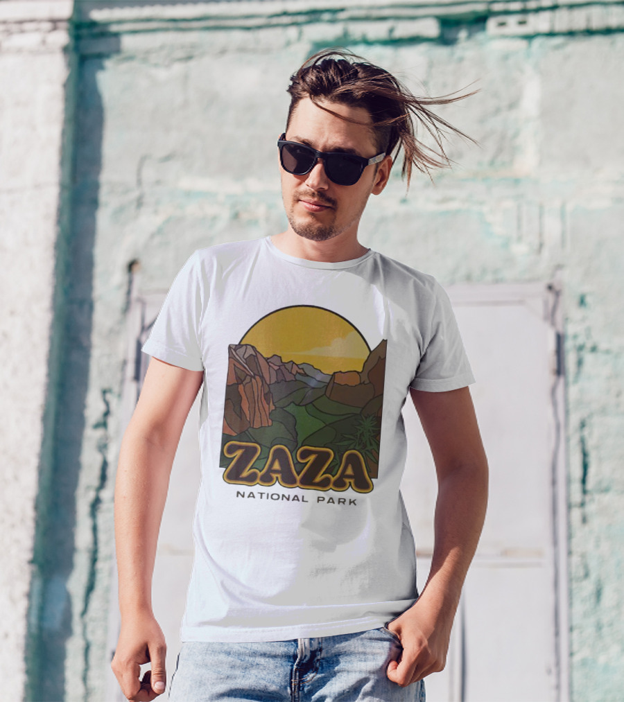Zaza National Park Retro Landscape Scene T-Shirt