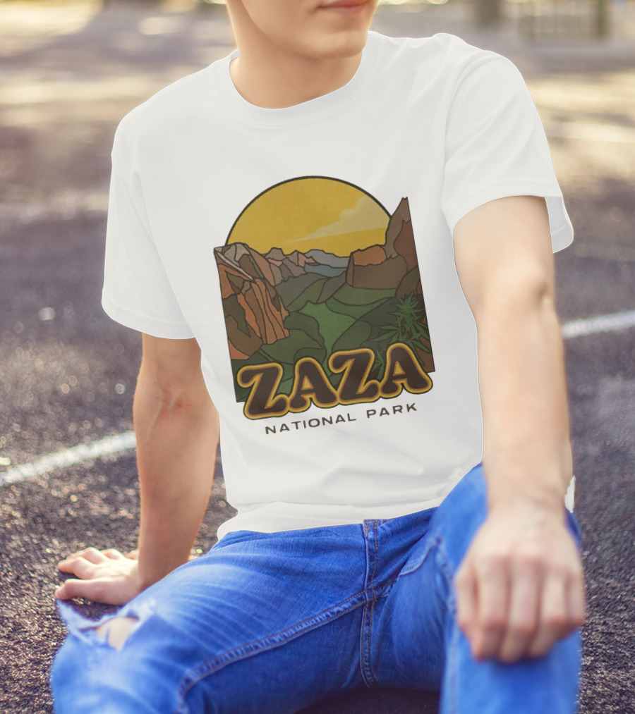 Zaza National Park Retro Landscape Scene T-Shirt
