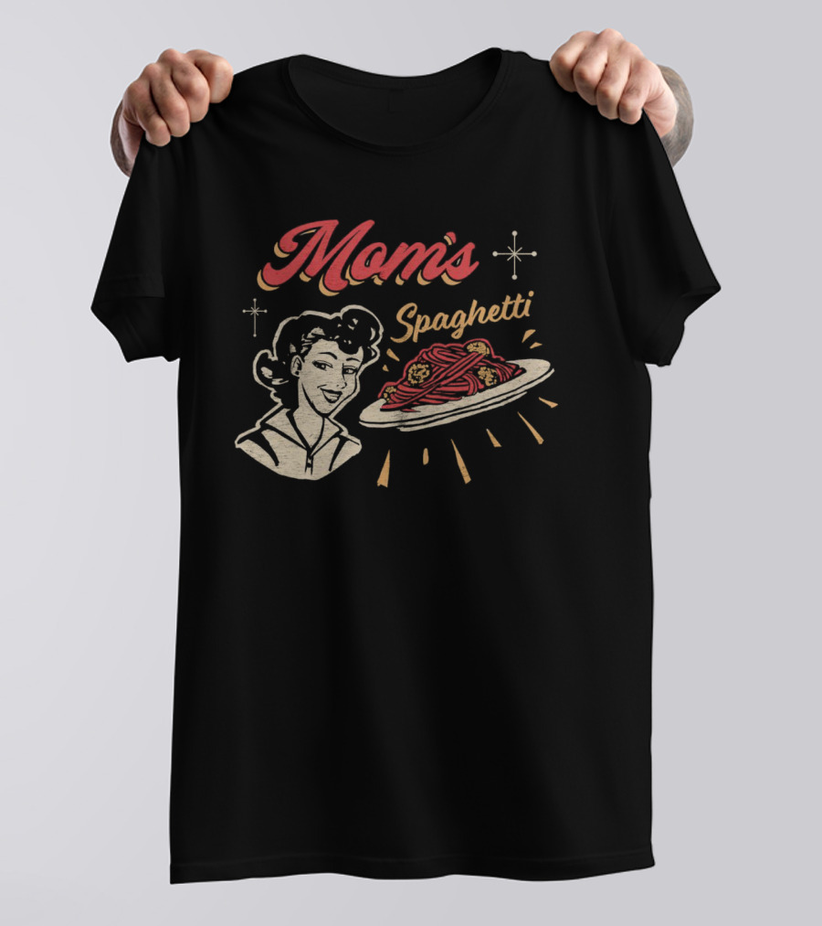 Mom’s Spaghetti Retro Diner Style Vintage T-Shirt