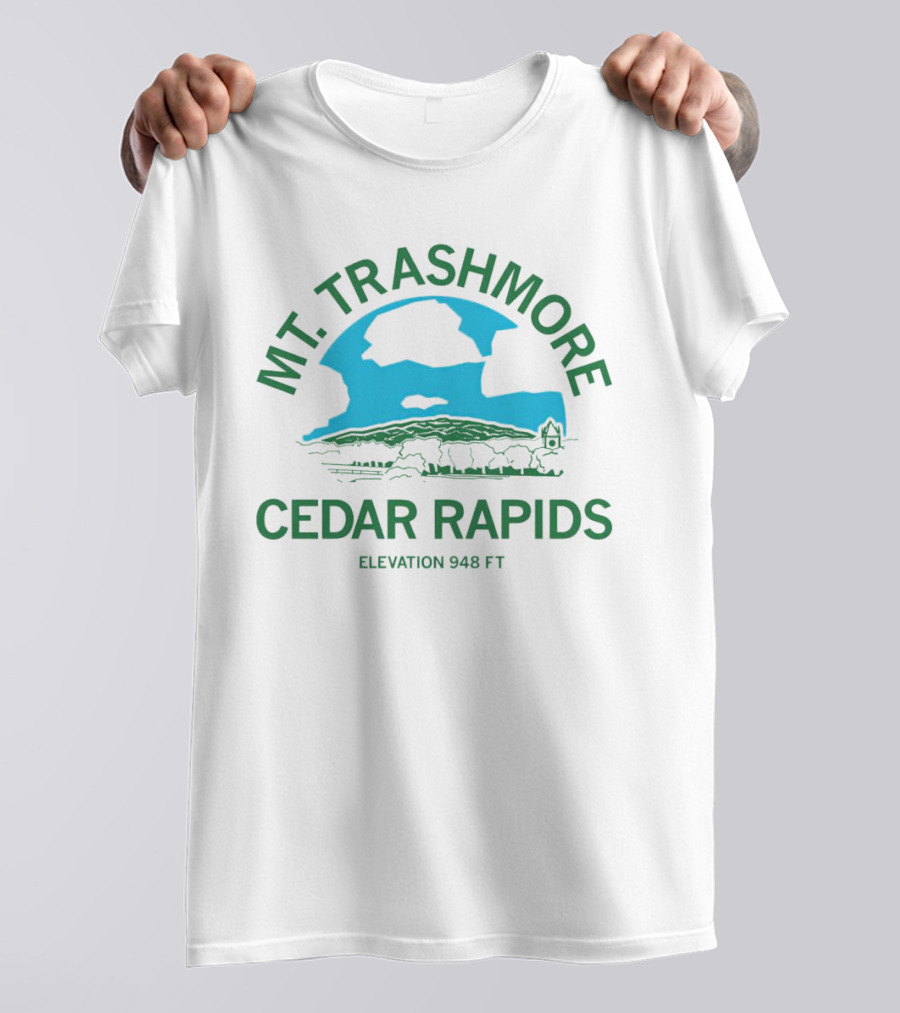 MT Trashmore Cedar Rapids Elevation 948 FT Scenic T-Shirt