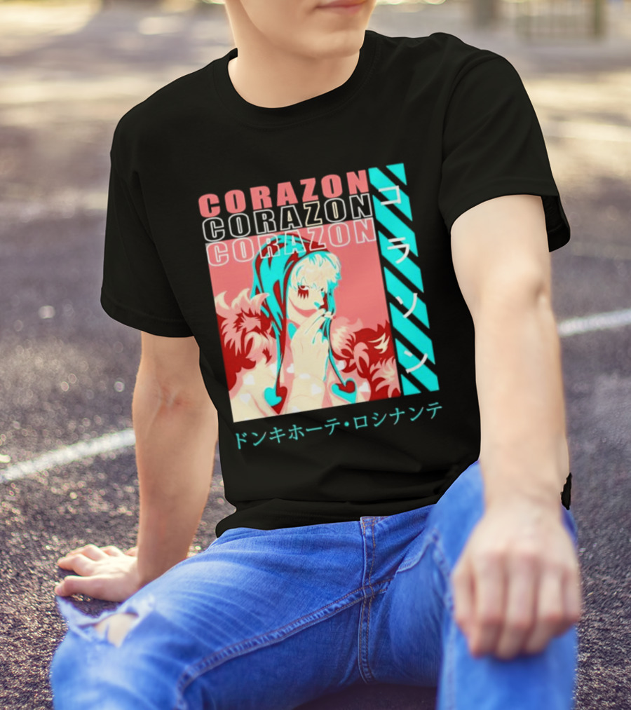 Corazon Donquixote Rosinante One Piece Manga Character T-Shirt