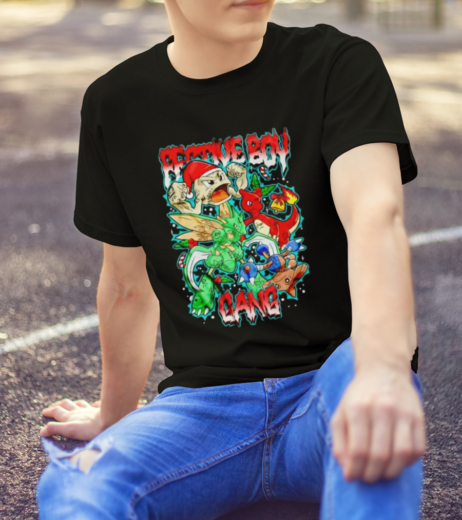 Festive Boy Gang Pokemon Holiday Mashup T-Shirt