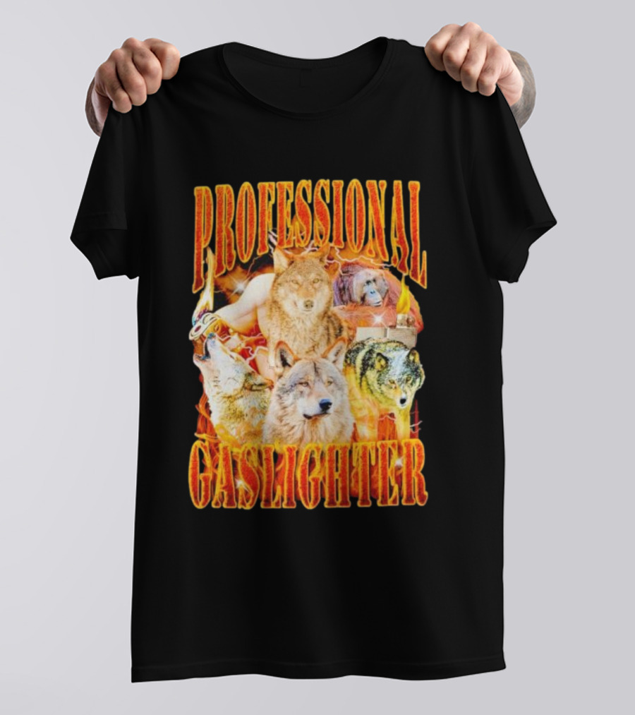Professional Gaslighter Wolves Vintage T-Shirt