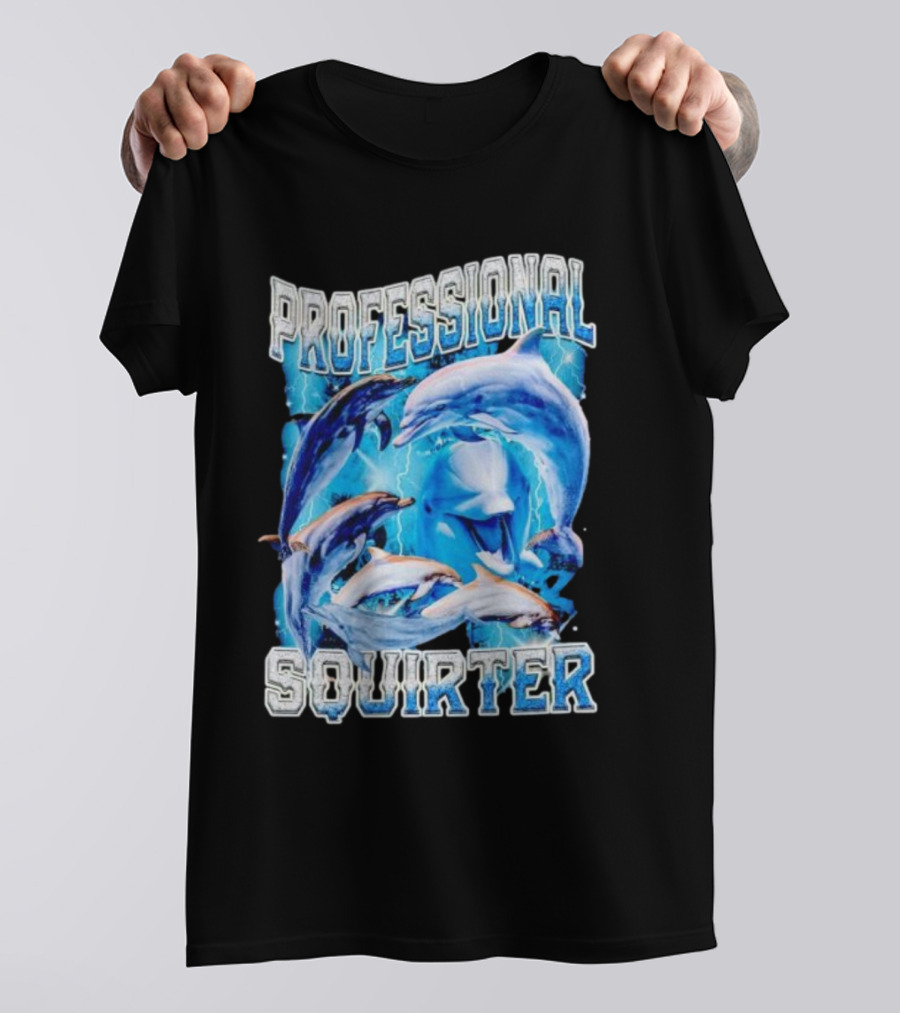 Professional Squirter Vintage Dolphins Retro Blue T-Shirt